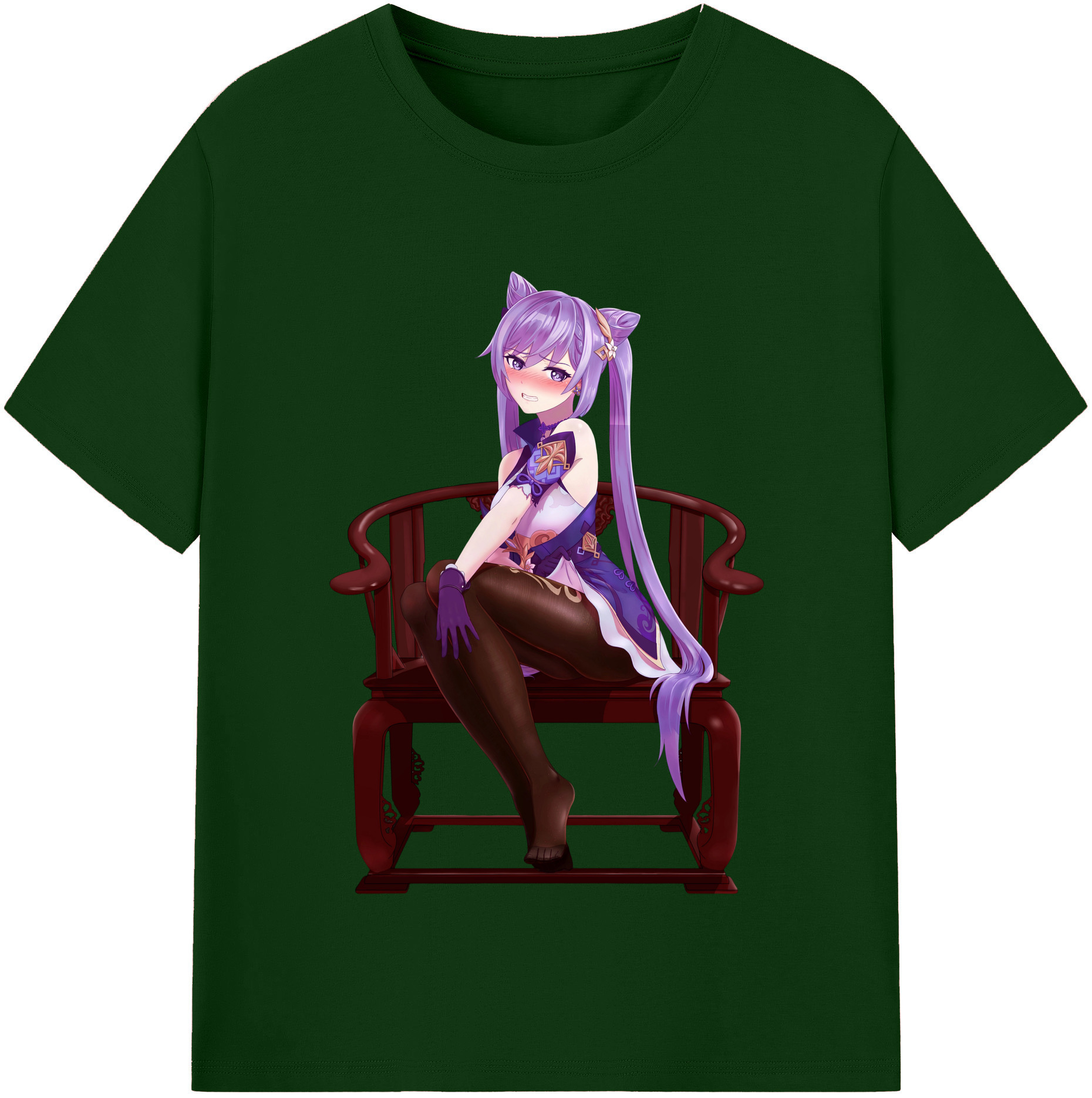げんし神 刻晴 こくせい genshin Kokusei 綿100％半袖Tシャツ（フロントプリント）